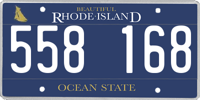 RI license plate 558168