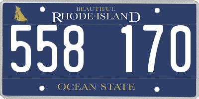 RI license plate 558170