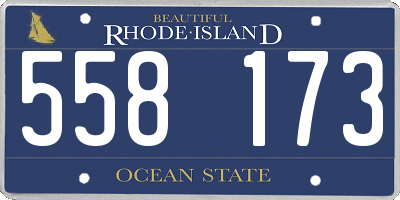RI license plate 558173