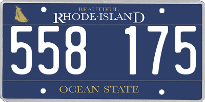 RI license plate 558175