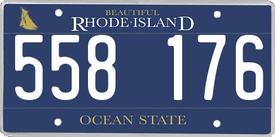 RI license plate 558176