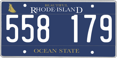 RI license plate 558179