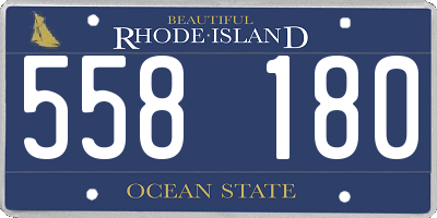 RI license plate 558180