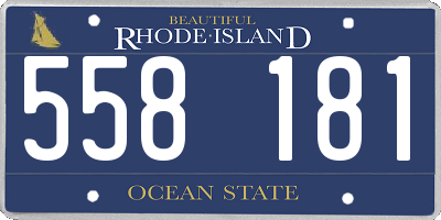 RI license plate 558181