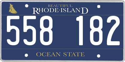 RI license plate 558182
