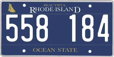 RI license plate 558184