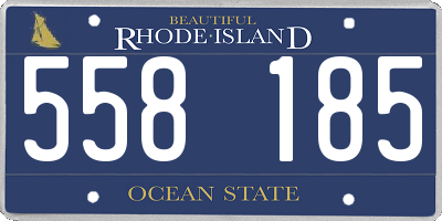 RI license plate 558185