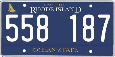 RI license plate 558187