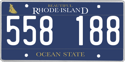 RI license plate 558188