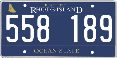 RI license plate 558189