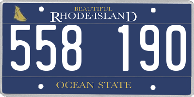 RI license plate 558190