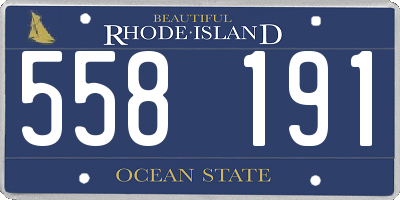 RI license plate 558191
