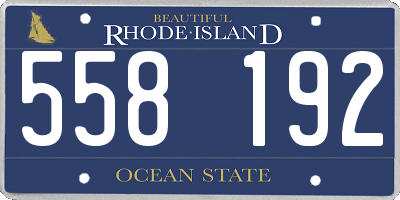 RI license plate 558192