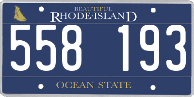 RI license plate 558193