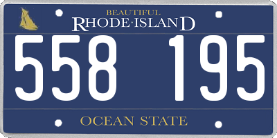 RI license plate 558195