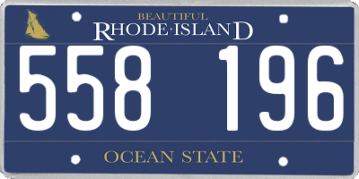 RI license plate 558196