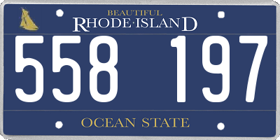 RI license plate 558197