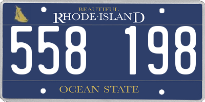 RI license plate 558198
