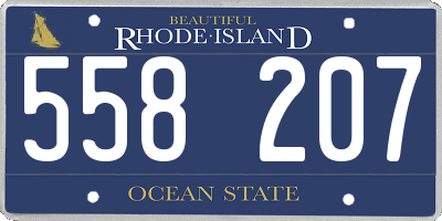 RI license plate 558207