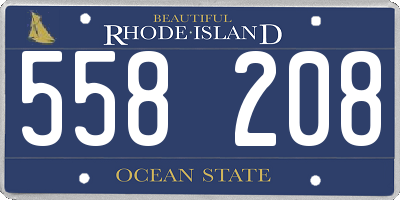 RI license plate 558208
