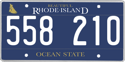RI license plate 558210