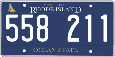 RI license plate 558211