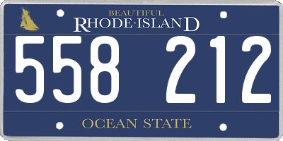 RI license plate 558212
