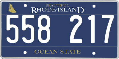 RI license plate 558217