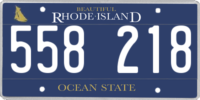 RI license plate 558218