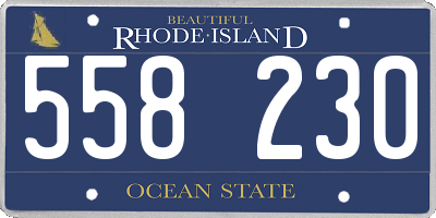 RI license plate 558230