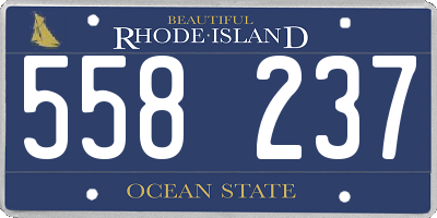 RI license plate 558237