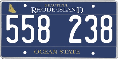RI license plate 558238