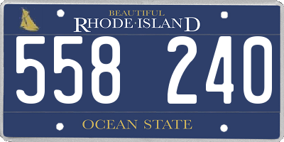 RI license plate 558240