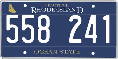 RI license plate 558241