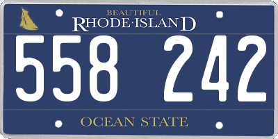 RI license plate 558242
