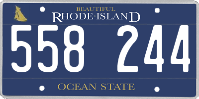 RI license plate 558244