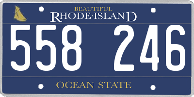 RI license plate 558246