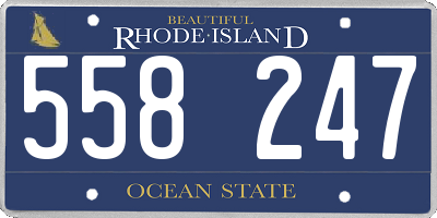 RI license plate 558247