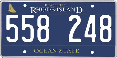RI license plate 558248
