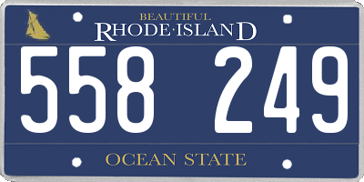 RI license plate 558249