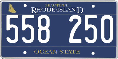 RI license plate 558250