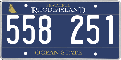 RI license plate 558251