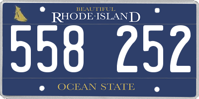 RI license plate 558252