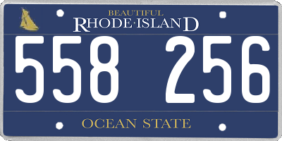RI license plate 558256