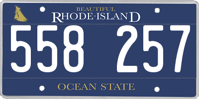 RI license plate 558257