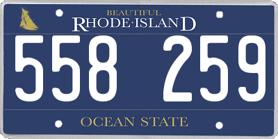 RI license plate 558259