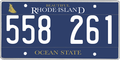 RI license plate 558261