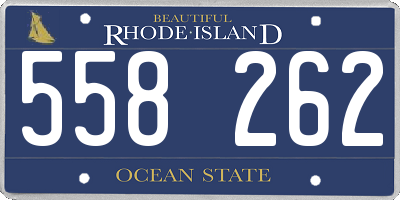 RI license plate 558262