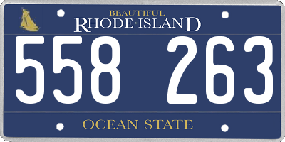 RI license plate 558263