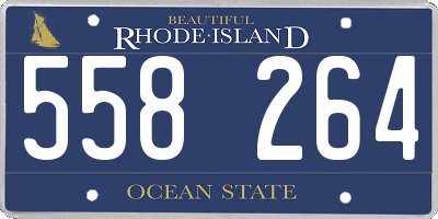 RI license plate 558264